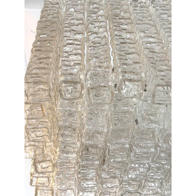 Mid 20th Century Handmade Hand Blown Glass Italian Square Pendant Light For Sale - Image 10 of 11