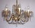 1970s Brass Lead Crystal 24K Gold-Plated Six-Light Chandelier from Sölken Leuchten, 1970s For Sale - Image 5 of 12