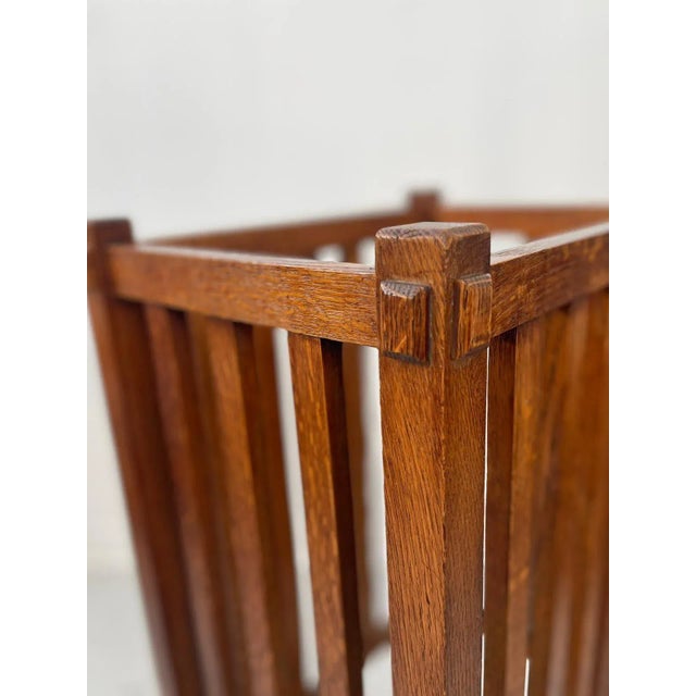 Vintage Arts and Crafts Style Wooden Umbrella Stand | Chairish