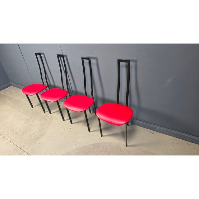 Vintage Postmodern Dining Chairs from Cattelan Italia, 1980s, Set of 4 For Sale - Image 11 of 16