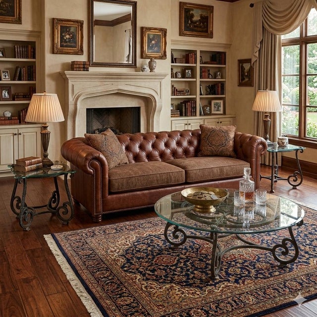 2000 - 2009 Thomasville Grand Scale 52" Round Forged Iron Coffee Table and Matching Two Side Tables For Sale - Image 5 of 5