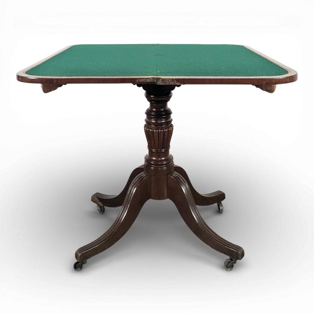Wood English Mahogany Games Table For Sale - Image 7 of 7
