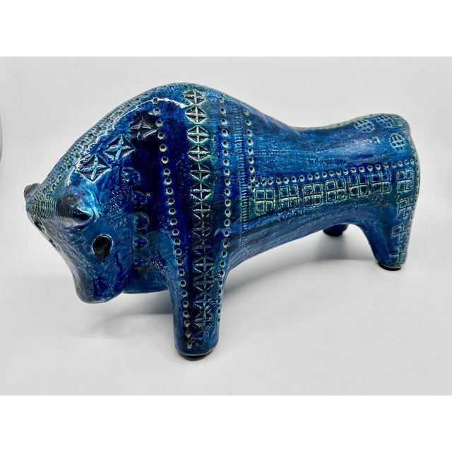 Ceramic Glazed Ceramic Bull by Aldo Londi, 1965 For Sale - Image 7 of 7