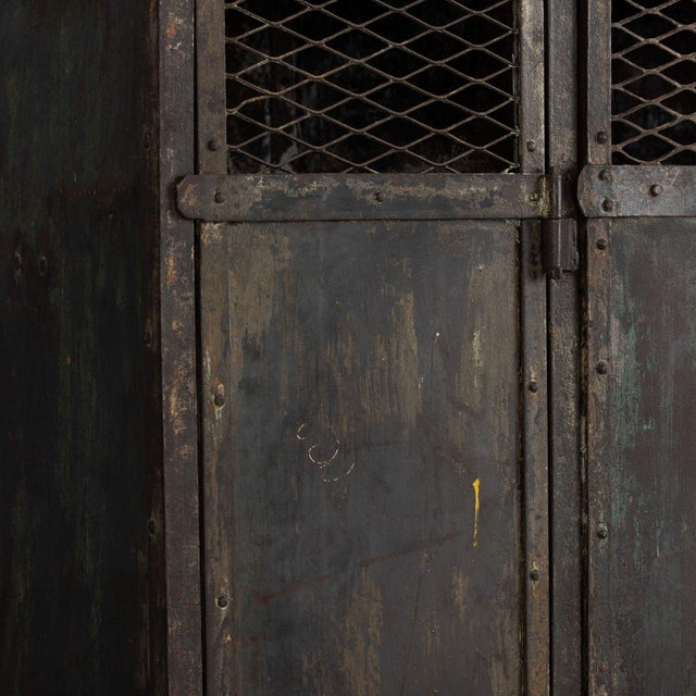 Antique French Slate Mine Metal Lockers, Circa 1900 For Sale - Image 13 of 17