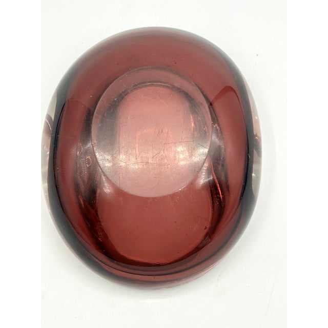 MCM Murano Sommerso Glass Geode Catchall For Sale - Image 14 of 14