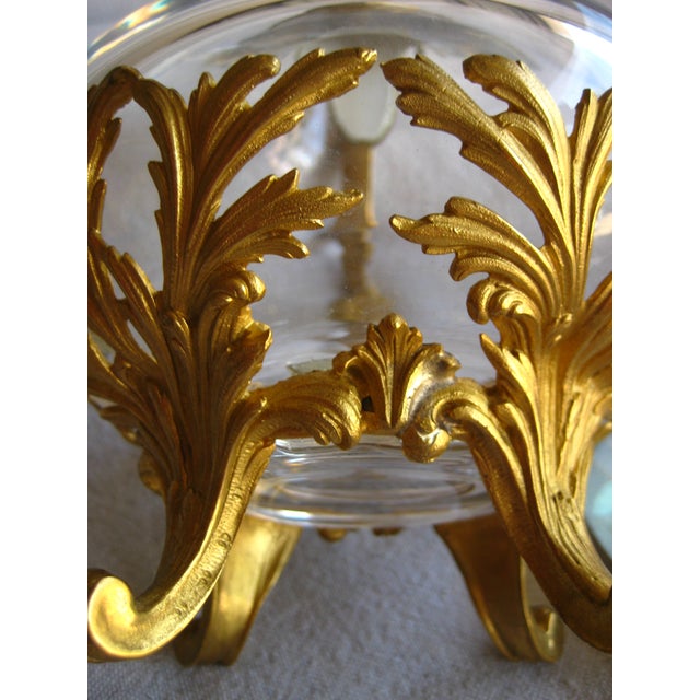 1920s French Napoleon III Bronze and Crystal Decanter -Carafe For Sale - Image 9 of 11