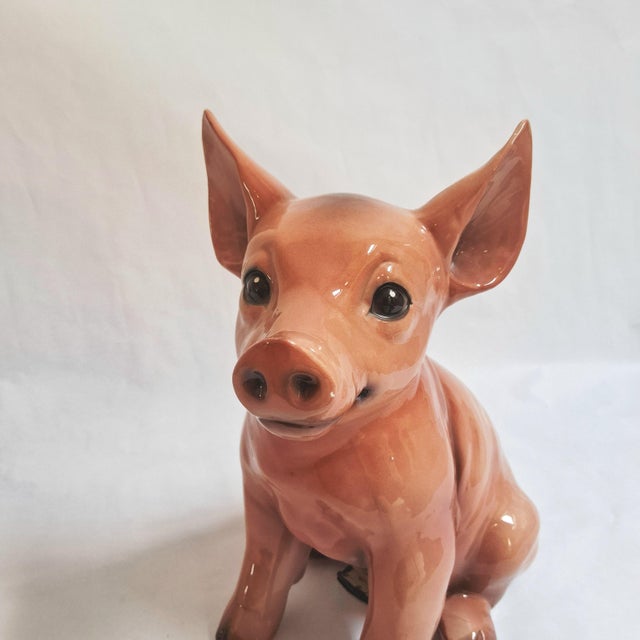 Handcrafted Porcelain Figurine of a Piglet by B. Bizotto for Capodimonte, Italy, 1970s For Sale - Image 6 of 13