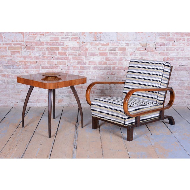 Czech Art Deco Adjustable Armchair attributed to J. Halabala, Up Závody, 1920s For Sale - Image 14 of 16