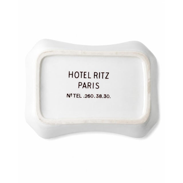 Mid-Century Modern Vintage Ritz Paris Hotel Porcelain Ashtray Catchall Dish For Sale - Image 3 of 10
