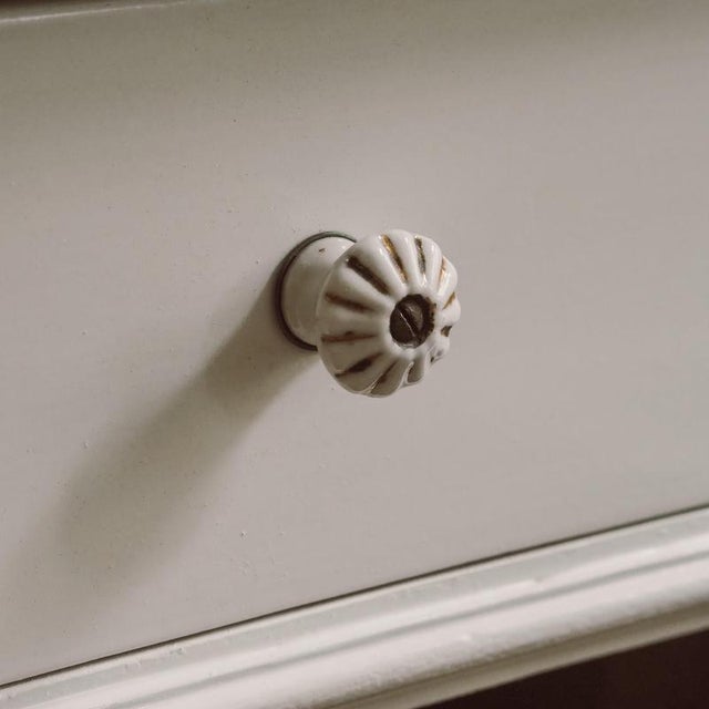 Gründerzeit White Chest of Drawers with Doors For Sale - Image 3 of 13