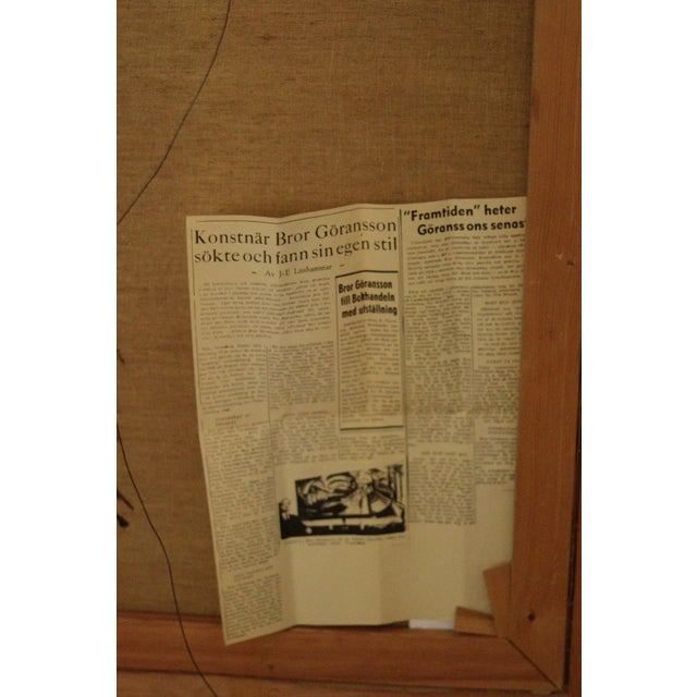 Bror Göransson, Landscape with Barn, 1960s, Oil on Canvas, Framed For Sale - Image 10 of 11