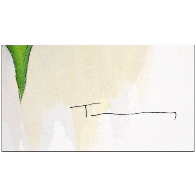 Post Impressionist Late 20th Century Café Ambiance Watercolor Painting, Itzchak Tarkay For Sale - Image 3 of 4