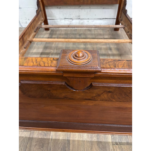 Antique Full Size Victorian Monumental Eastlake Carved High Back Bed For Sale - Image 15 of 16