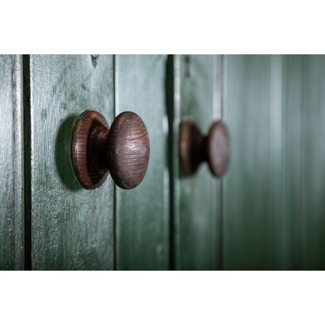 Large 19th Century English Painted Pine Housekeeper's Cupboard, 1880s For Sale - Image 11 of 16