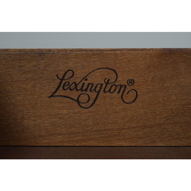 Lexington Cherry Inlaid 4 Drawer Chest Nightstand For Sale - Image 17 of 18