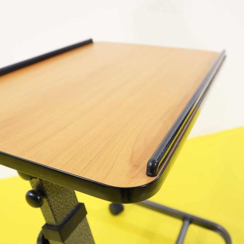 Adjustable Metal Bedside Table with Wheels For Sale - Image 6 of 9