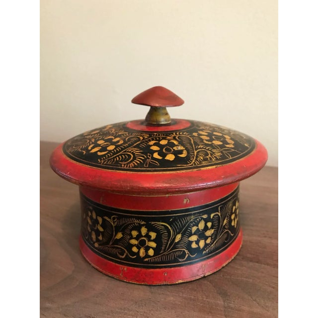 Punjabi Wooden Spice Box For Sale - Image 4 of 9