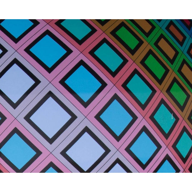 Victor Vasarely 1980 “Ferde” Op Art Serigraph Print by Victor Vasarely For Sale - Image 4 of 8