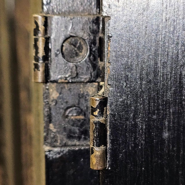 Black Mid Century Chinoiserie Black Dragon Screen For Sale - Image 8 of 9