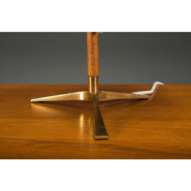 Mid-Century Modern Mid-Century Modern Austrian Brass Table Lamp by J.T. Kalmar, 1960s For Sale - Image 3 of 8