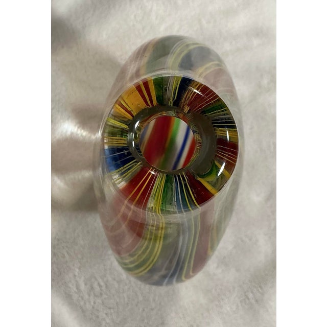 Mid Century Modern Murano Glass Sommerso Bud Vase With Swirled Colors, - Italy Circa 50s 60s For Sale - Image 11 of 12