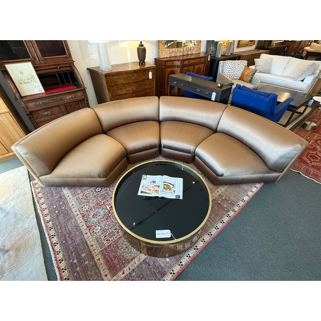 Richard Andronaco Golden Bronze Silk Serpentine Sectional For Sale - Image 18 of 18