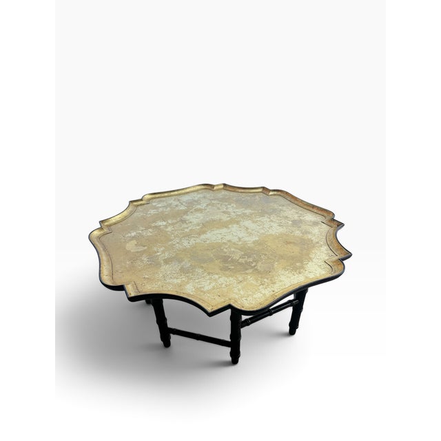 Kittinger Vintage Kittinger Kt2408 Chinoiserie Gold Leaf & Faux Bamboo Octagonal Coffee Table For Sale - Image 4 of 14