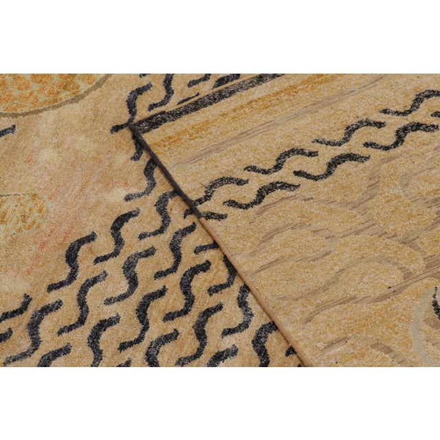 Copper Contemporary Chinese Dragon Pictorial Wool & Natural Silk Rug by Rug & Kilim For Sale - Image 8 of 11