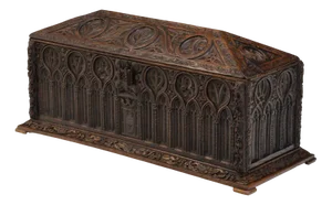 Antique Carved Trunk, 1800s