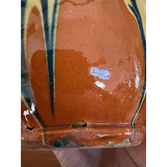Ceramic French Mid-Century Jaspe Vase With Drip Glaze For Sale - Image 7 of 9