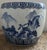 Ceramic Antique Blue and White Porcelain Hibachi (Charcoal Brazier) Circa 1880-1905 For Sale - Image 7 of 15