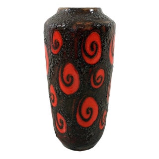 Vintage West German Floor Vase in Fat Lava from Scheurich, 1960s For Sale