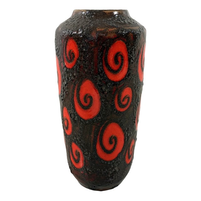 Vintage West German Floor Vase in Fat Lava from Scheurich, 1960s For Sale