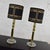 1970s Modern Hollywood Regency Lamps Lucite & Brass Plate Black With Shades Style Karl Springer - A Pair For Sale - Image 16 of 16