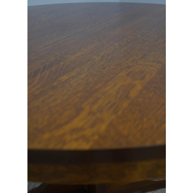 Stickley Stickley Mission Oak Split Pedestal Dining Table For Sale - Image 4 of 18