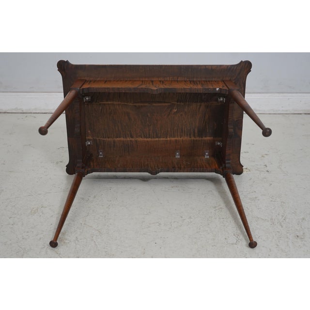 Bench Made Country Tiger Maple Occasional Table For Sale - Image 13 of 13