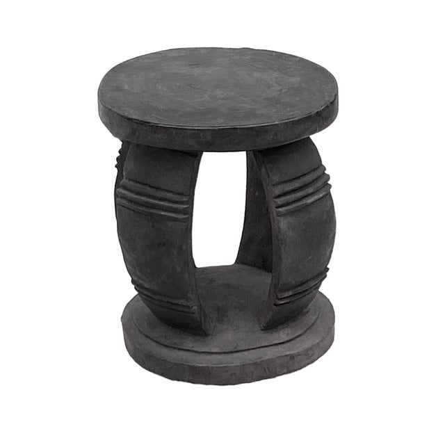Vintage African Large Baga Stool Guinea-Bissau 14" H by 12.5"w For Sale In New York - Image 6 of 6