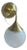 Aerin by Visual Comfort Signature Cristol Small Single Sconce Hand-Rubbed Antique Brass With White Glass For Sale