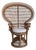 Vintage Mid-Century Bohemian Wicker & Rattan Peacock Fan Chair For Sale