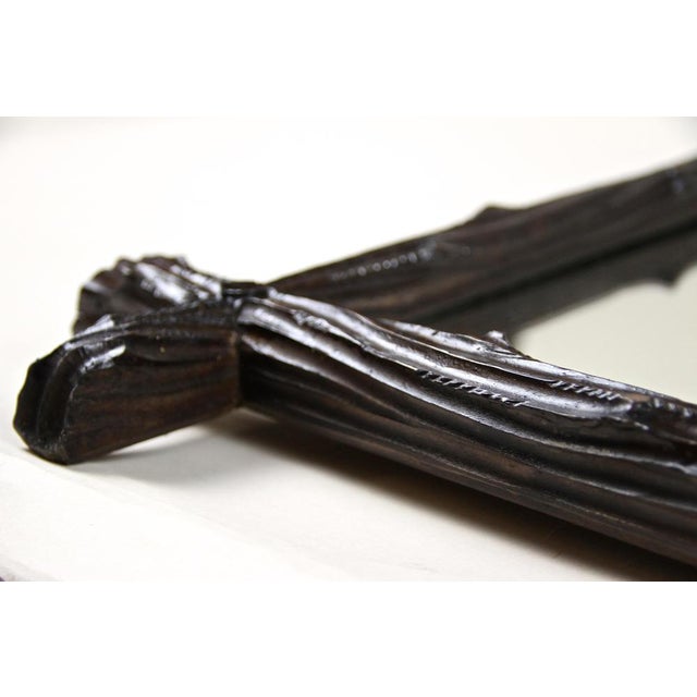 Black Forest Mirror with Oak Leaf Carvings, Austria, 1870s For Sale - Image 16 of 18