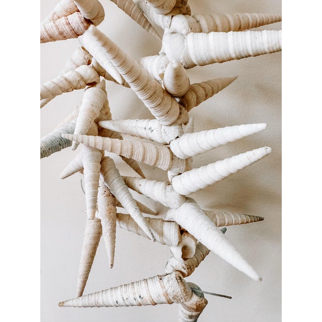 Shell Vintage Coastal Beach Seashells Holiday Christmas Garland or Table Decor For Sale - Image 7 of 11
