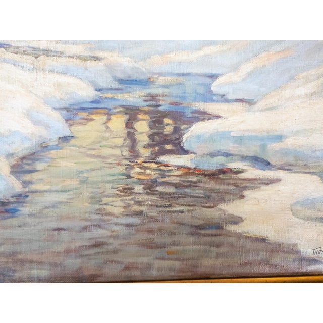 20th Century American Vermont Winter Landscape Painting by Thomas R. Curtin For Sale - Image 13 of 15