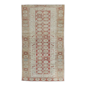 Zabihi Collection Soft Brown Persian Kurd Scatter Rug