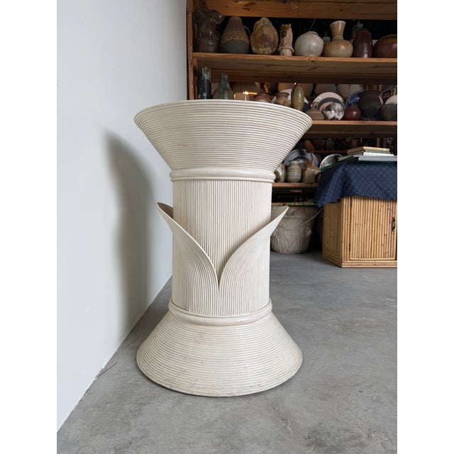 1980's Gabriella Crespi Style - Rattan Dining Table Base For Sale - Image 4 of 13