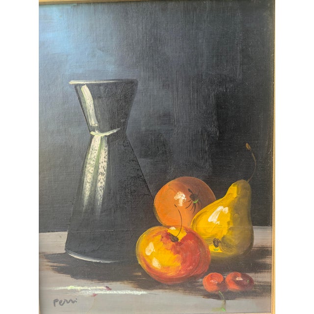 Vintage Still Life Oil Painting Signed Ferri For Sale - Image 10 of 10