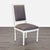 Wood X back chair in the French style with linen upholstery and nailhead trim. Brand: Jonathan Adler. Dimensions (in): 21W...