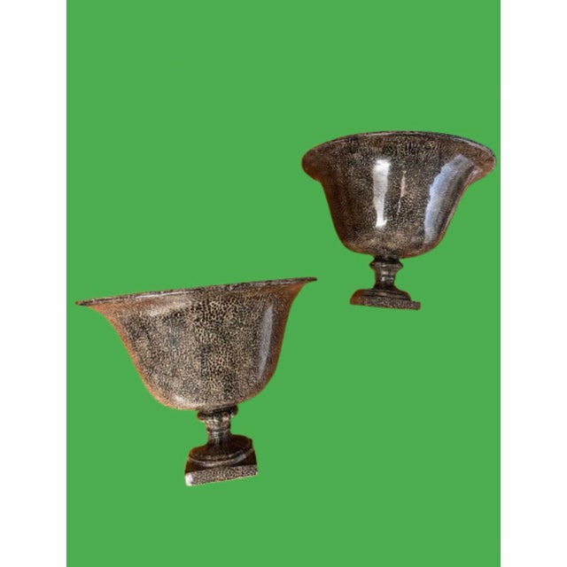 Vintage Sarreid Ltd. Large Footed Bowl Centerpiece For Sale - Image 9 of 12