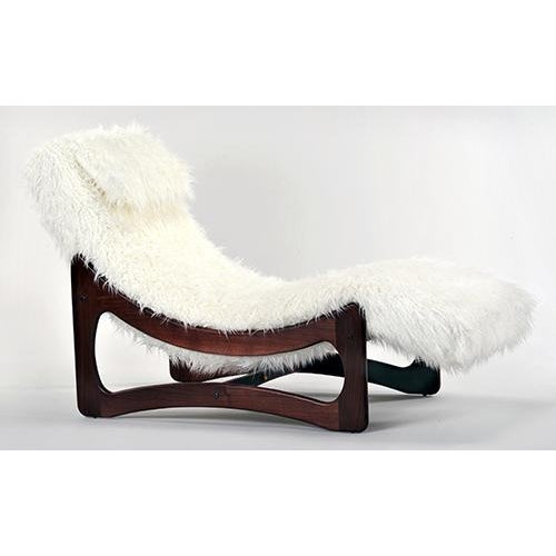 White Mongolian Faux Fur Chaise Lounge Chairish