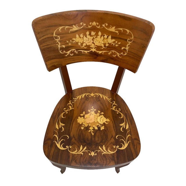 Wood Italian Octagonal Multi-Game Table With 4 Chairs, Inlaid Wood, Chess, Backgammon & Roulette, 1980s For Sale - Image 7 of 18