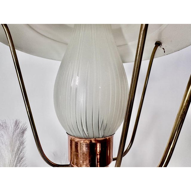 Mid-Century Italian Brass and Copper Hanging Lamp, 1950s For Sale - Image 12 of 17